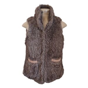 American Rag Cie Women's Faux Fur Sweater Vest Size Small